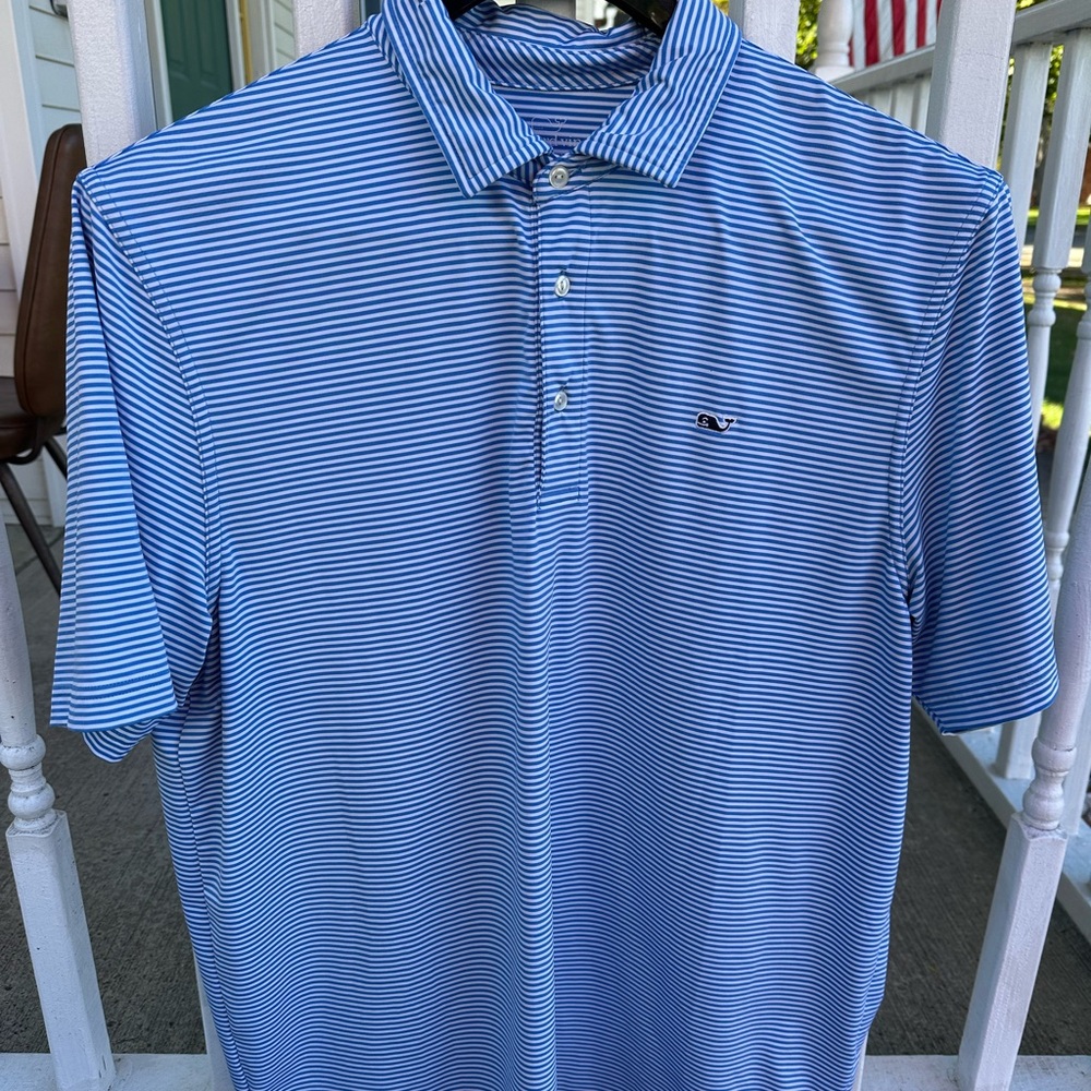 Vineyard Vines Men's Blue White Polo Shit Size XL